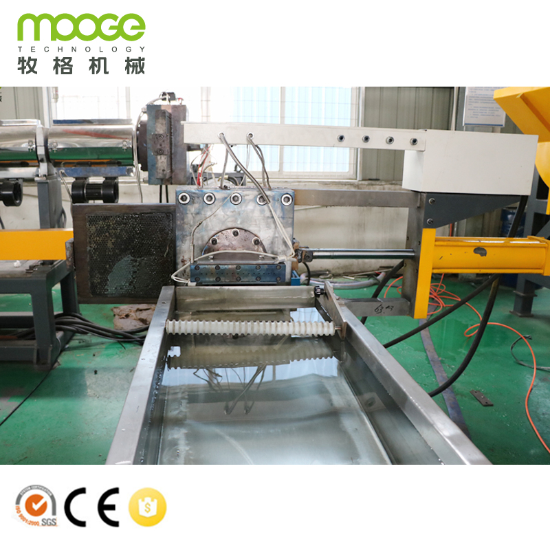 Plastic HDPE Single Screw Extruder Granulator Machine Recycling Pelletizing Line