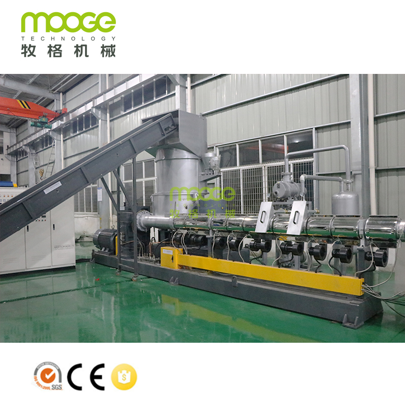 PSF Series PET Fiber PSF Polyester Yarn Pelletizing Line na may Compacting Force-feeding System