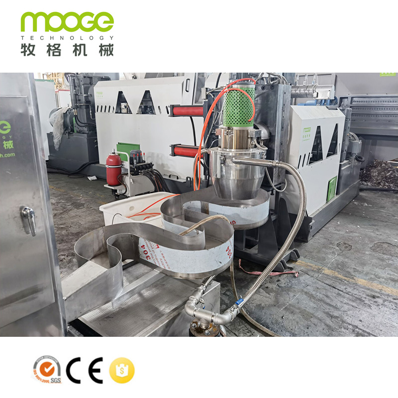 Plastic HDPE PE PP Flakes Die Face Granulating Pelletizing Line