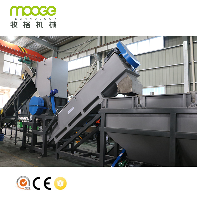 HDPE Waste Plastic Drum / Barrel Shredding Crushing Washing Plastic Recycling Machine