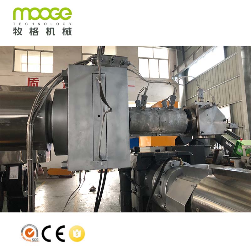 Plastic HDPE Single Screw Extruder Granulator Machine Recycling Pelletizing Line