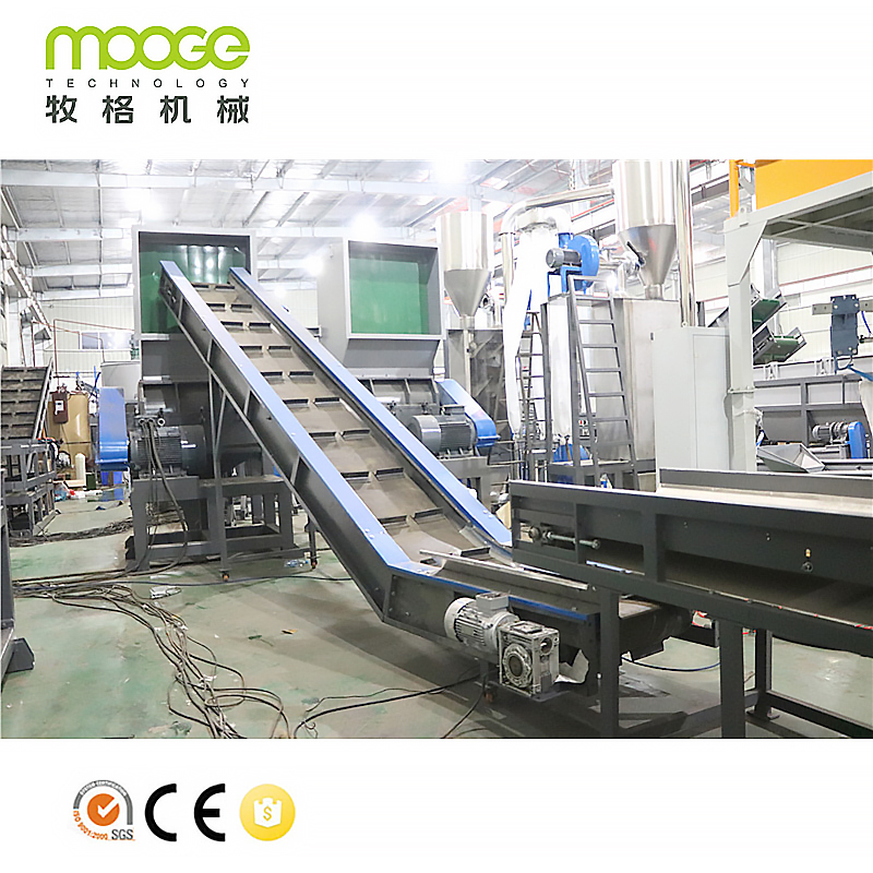 MOOGE Machinery Waste Plastic Polyester Bottles Recycling Washing Line