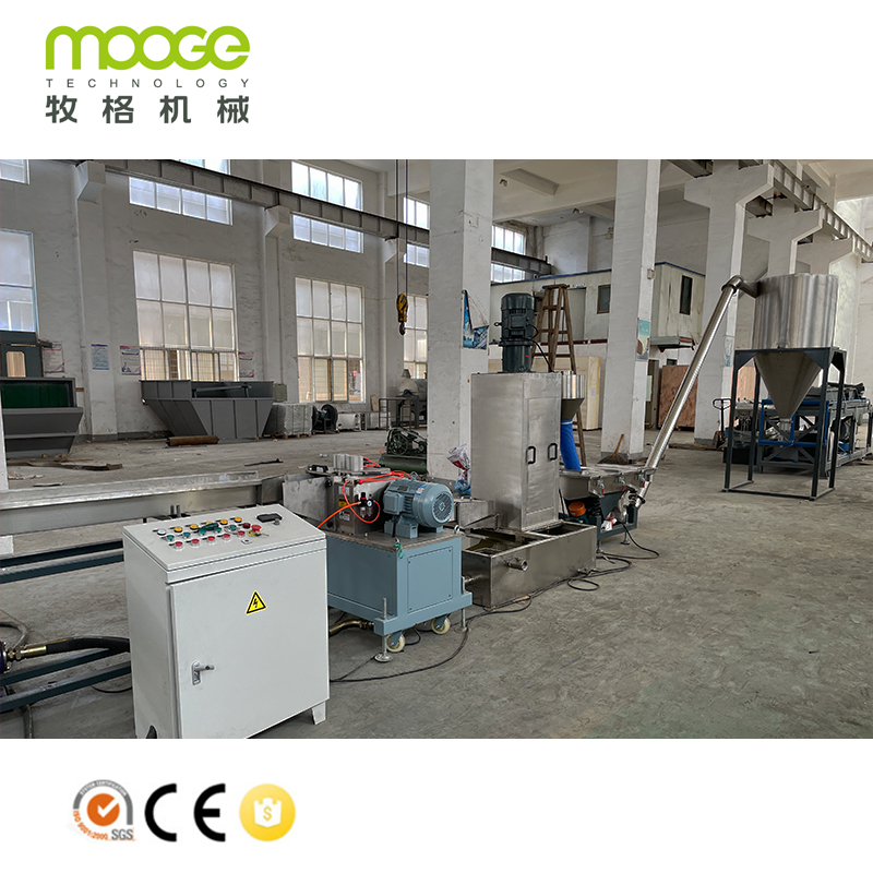 Plastic Recycling Pelletizing Granulator Plastic PET Bottle Flakes Pellet Granules Making Making