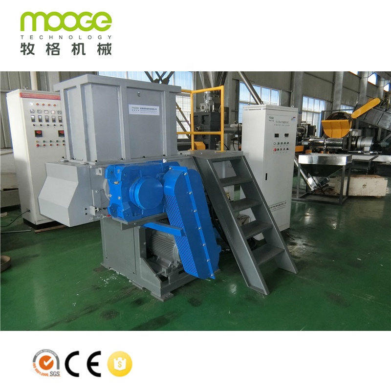 Malaking PE PVC makapal na pader pipe single shaft shredder machine