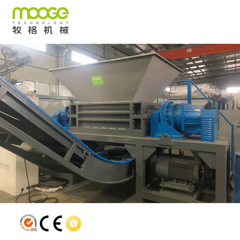 Malaking Capacity Double Shaft Shredder para sa Plastic Recycling