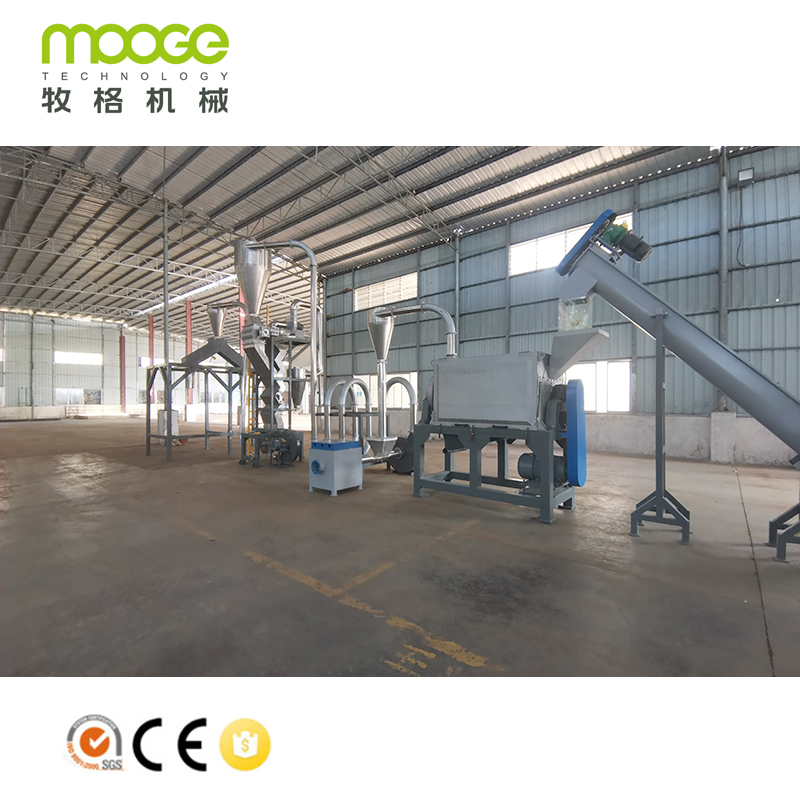 Malaking Kapasidad na Plastic Recycling Machine PET Flakes Washing Production Line