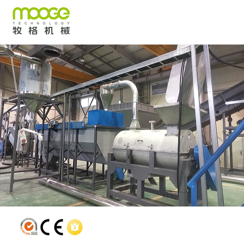 Full Automatic Production Line Recyclage Plastic Plastic PET Bote Pagdurog Washing Recycling Machine