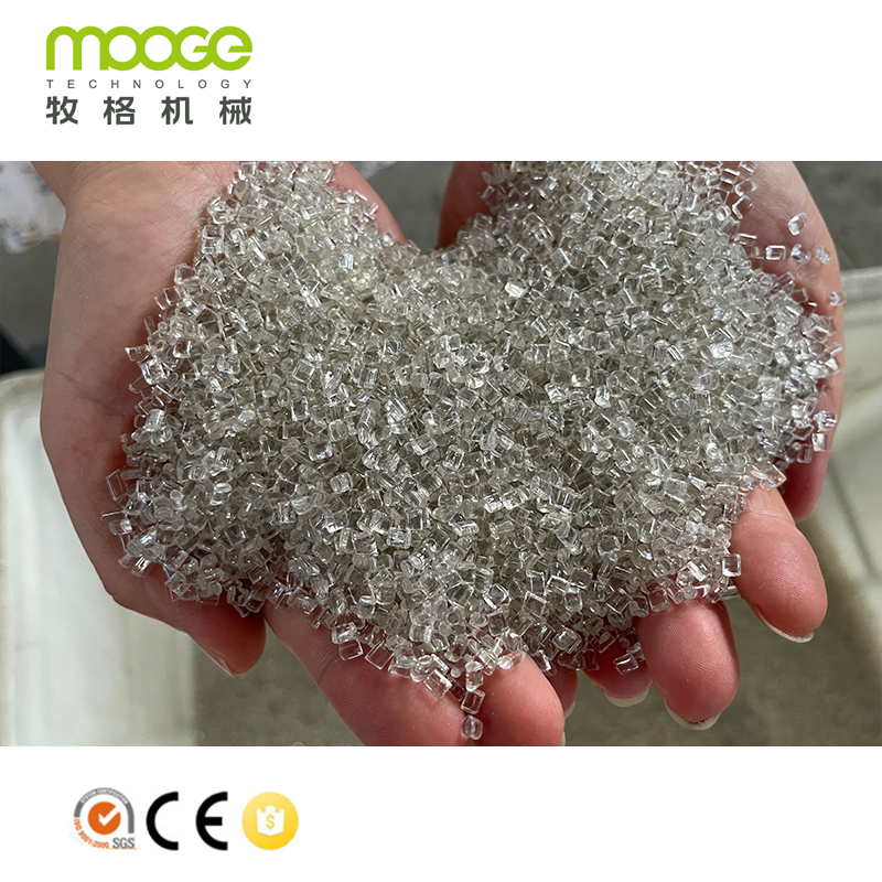 Plastic Recycling Pelletizing Granulator Plastic PET Bottle Flakes Pellet Granules Making Making