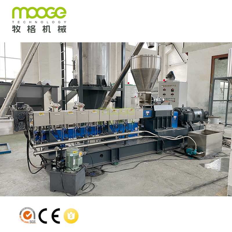 TDY72 600kg/h Parallel Twin Screw Recycled PET Bottle Flake Pelletizing Line