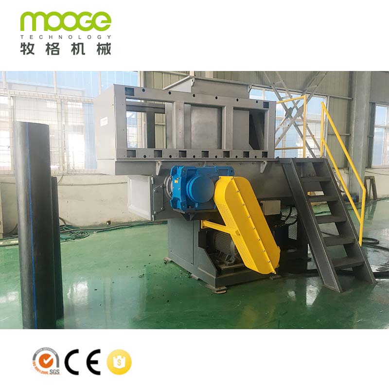 Industrial Plastic PVC PP PE HDPE Pipe Single Shaft Shredder Machine