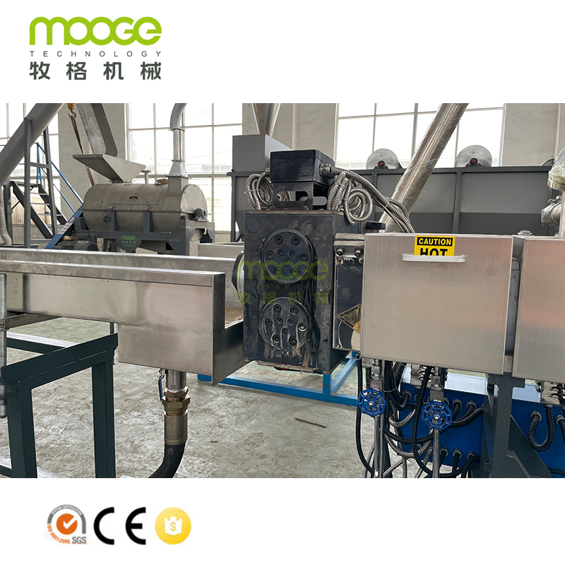 TDY65 300kg/h 500RPM Cylinder Type Screen Changer PET Bottle Flake Pelletizing Line