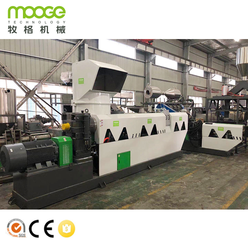 Double Stage Die Face Cutting Plastic Granulator Line