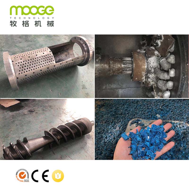 Plastic Film Screw Press Squeezing Dryer Dewatering Pelletizer Machine